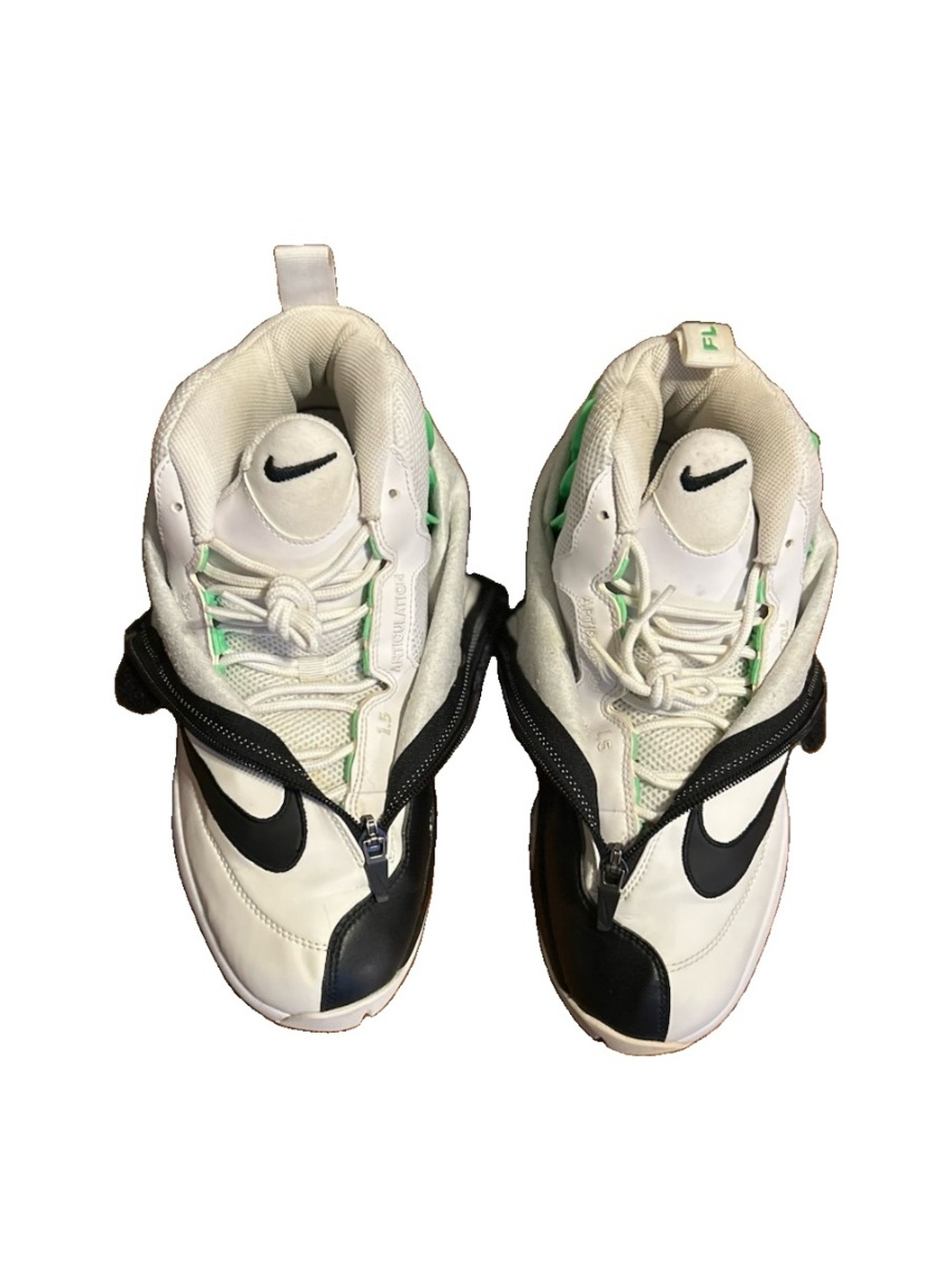 Nike Zoom Flight The Glove White Black Gary Payton 616773-100 Size 9.5 Men’s